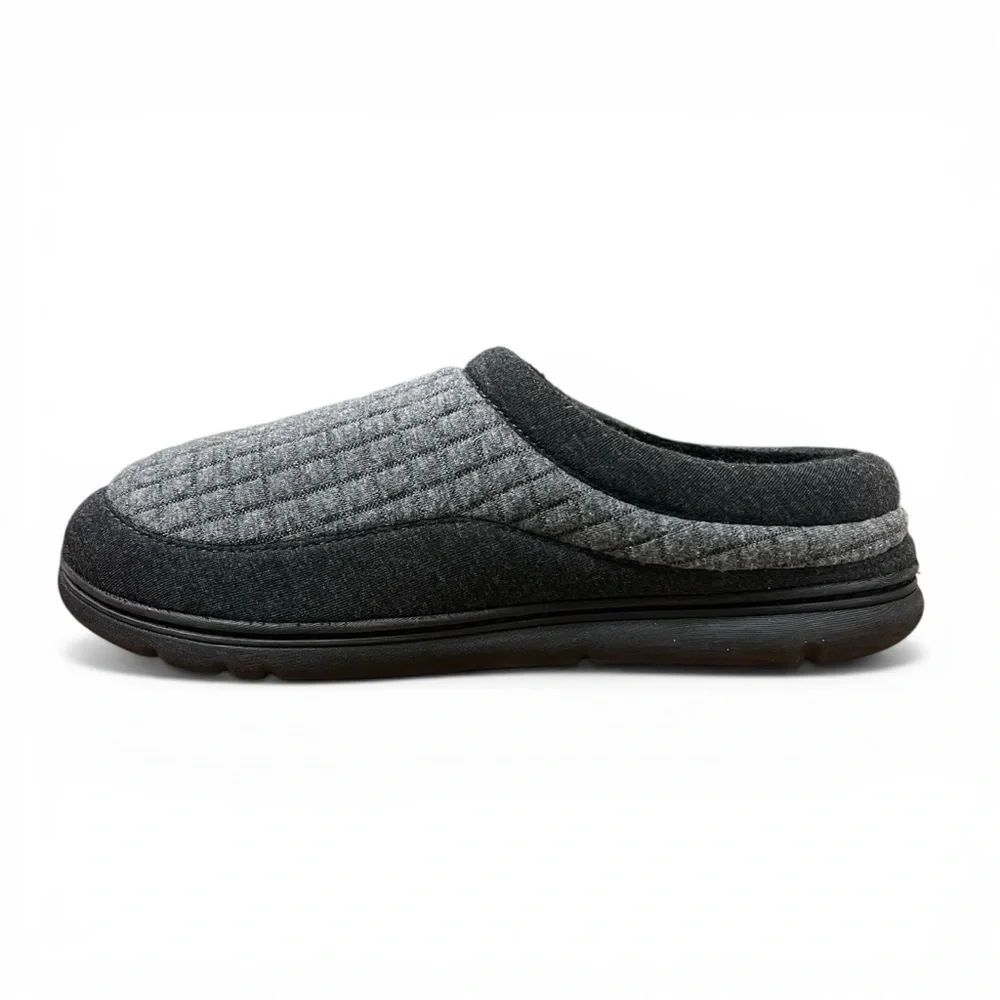 Dearfoams Cozy Comfort Men’s Lounge Clog Slipper Gray Size 9-10 Casual Everyday